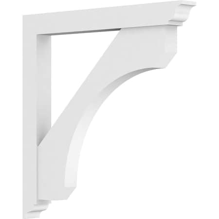 Ekena Millwork Standard Legacy Architectural Grade PVC Bracket With Traditional Ends, 3"W x 30"D x 30"H BKTP03X30X30LEC01